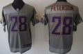Nike Minnesota Vikings #28 Adrian Peterson Gray Shadow Elite Jersey
