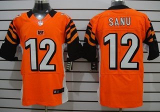 Nike Cincinnati Bengals #12 Mohamed Sanu Orange Elite Jersey