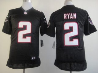 Nike Atlanta Falcons #2 Matt Ryan Black Elite Jersey
