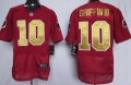 Nike Washington Redskins #10 Robert Griffin III Red With Gold Elite Jersey