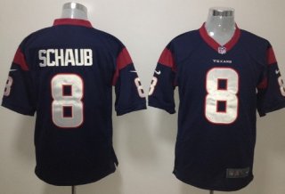 Nike Houston Texans #8 Matt Schaub Blue Game Jersey
