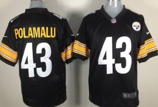 Nike Pittsburgh Steelers #43 Troy Polamalu Black Game Jersey