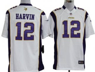 Nike Minnesota Vikings #12 Percy Harvin White Game Jersey