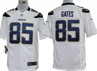 Nike San Diego Chargers #85 Antonio Gates White Game Jersey