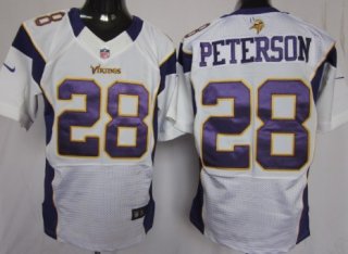 Nike Minnesota Vikings #28 Adrian Peterson White Elite Jersey