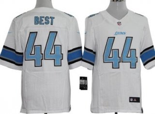 Nike Detroit Lions #44 Jahvid Best White Elite Jersey
