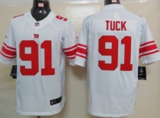 Nike New York Giants #91 Justin Tuck White Limited Jersey