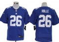 Nike New York Giants #26 Antrel Rolle Blue Elite Jersey