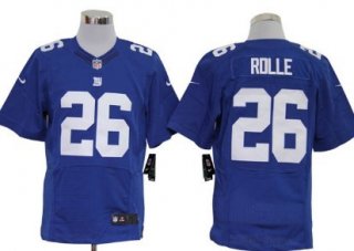 Nike New York Giants #26 Antrel Rolle Blue Elite Jersey