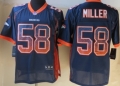 Nike Denver Broncos #58 Von Miller Drift Fashion Blue Elite Jersey