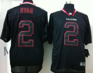 Nike Atlanta Falcons #2 Matt Ryan Lights Out Black Elite Jersey