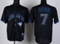 Toronto Blue Jays #7 Jose Reyes Black Fashion Jersey