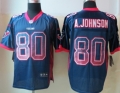 Nike Houston Texans #80 Andre Johnson Drift Fashion Blue Elite Jersey