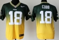Nike Green Bay Packers #18 Randall Cobb Green/Yellow Fadeaway Elite Jersey