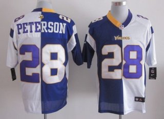 Nike Minnesota Vikings #28 Adrian Peterson Purple/White Two Tone Elite Jersey