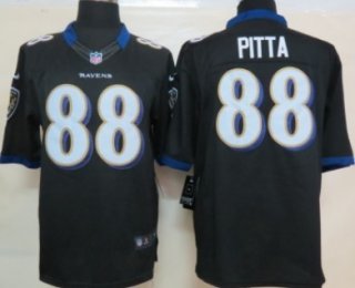 Nike Baltimore Ravens #88 Dennis Pitta Black Limited Jersey