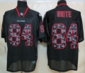 Nike Atlanta Falcons #84 Roddy White Lights Out Black Ornamented Elite Jersey