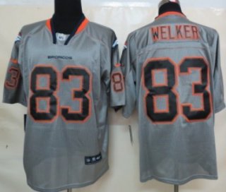 Nike Denver Broncos #83 Wes Welker Lights Out Gray Elite Jersey