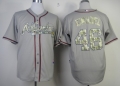 Atlanta Braves #46 Craig Kimbrel Gray With Camo Jersey