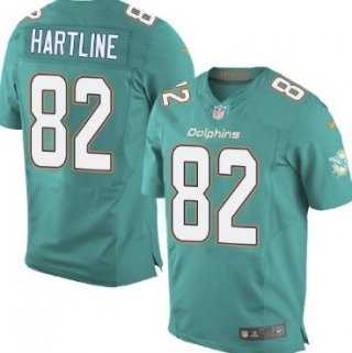 Nike Miami Dolphins #82 Brian Hartline 2013 Green Elite Jersey