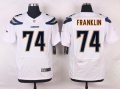 Men's San Diego Chargers #74 Orlando Franklin White Road NFL Nike Elite Jersey