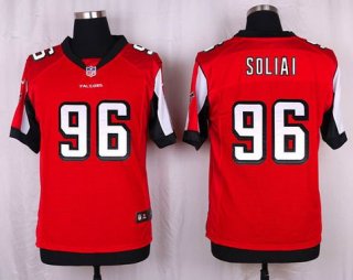 Men's Atlanta Falcons #96 Paul Soliai Red Team Color NFL Nike Elite Jersey