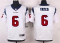 Men's Houston Texans #6 T. J. Yates White Road NFL Nike Elite Jersey