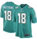 Men's Miami Dolphins #18 Rishard Matthews Aqua Green Team Color NFL Nike Elite Jersey