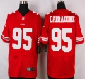 San Francisco 49ers #95 Tank Carradine Nike Red Elite Jersey