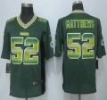 Green Bay Packers #52 Clay Matthews Green Strobe 2015 NFL Nike Fashion Jersey