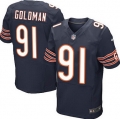 Men's Chicago Bears #91 Eddie Goldman Navy Blue Team Color NFL Nike Elite Jersey