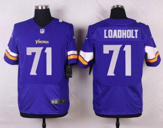 Men's Minnesota Vikings #71 Phil Loadholt Purple Team Color NFL Nike Elite Jersey