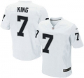 Men's Oakland Raiders #7 Marquette King White Road NFL Nike Elite Jersey