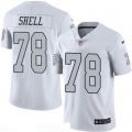 Men's Oakland Raiders #78 Art Shell Retired White 2016 Color Rush Stitched NFL Nike Limited Jersey