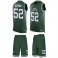 Nike Jets #52 David Harris Green Team Color Men's Stitched NFL Limited Tank Top Suit Jersey