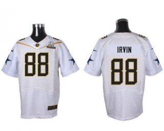 Men's Dallas Cowboys #88 Michael Irvin White 2016 Pro Bowl Nike Elite Jersey