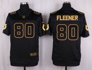 Nike Colts #80 Coby Fleener Black Men's Stitched NFL Elite Pro Line Gold Collection Jersey