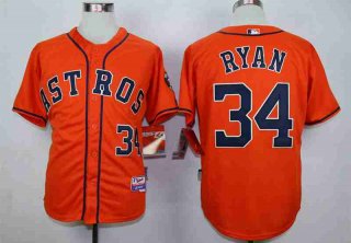 Men's Houston Astros #34 Nolan Ryan Orange Cool Base Jersey