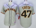 Men's San Francisco Giants #47 Johnny Cueto Grey Cool Base Jersey