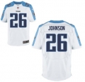 Men's Tennessee Titans #26 Rashad Johnson White Road NFL Nike Elite Jersey