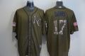 Men's Kansas City Royals #17 Wade Davis Green Salute to Service Majestic Baseball Jersey