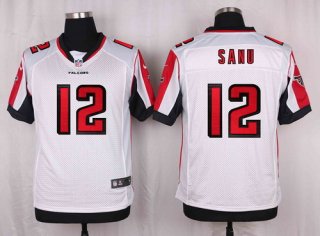 Men's Atlanta Falcons #12 Mohamed Sanu White Road NFL Nike Elite Jersey