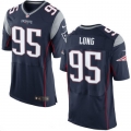 Men's New England Patriots #95 Chris Long Navy Blue Team Color Stitched NFL Nike Elite Jersey