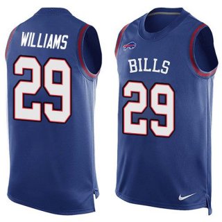 Men's Buffalo Bills #29 Karlos Williams Royal Blue Hot Pressing Player Name & Number Nike NFL Tank Top Jersey