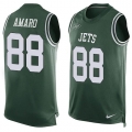 Men's New York Jets #88 Jace Amaro Green Hot Pressing Player Name & Number Nike NFL Tank Top Jersey