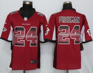 Men's Atlanta Falcons #24 Devonta Freeman Red Stitched NFL 2015 Nike Strobe Fashion Jersey