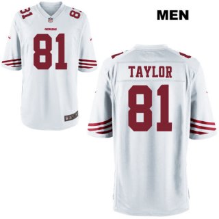 Mens Nike San Francisco 49ers #81 Trent Taylor Stitched White Game Football Jersey
