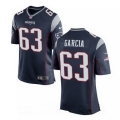 Men's 2017 NFL Draft New England Patriots #63 Antonio Garcia Navy Blue Team Color Stitched NFL Nike Elite Jersey
