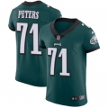 Men's Nike Philadelphia Eagles #71 Jason Peters Midnight Green Team Color Stitched NFL Vapor Untouchable Elite Jersey