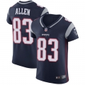 Men's Nike New England Patriots #83 Dwayne Allen Navy Blue Team Color Stitched NFL Vapor Untouchable Elite Jersey